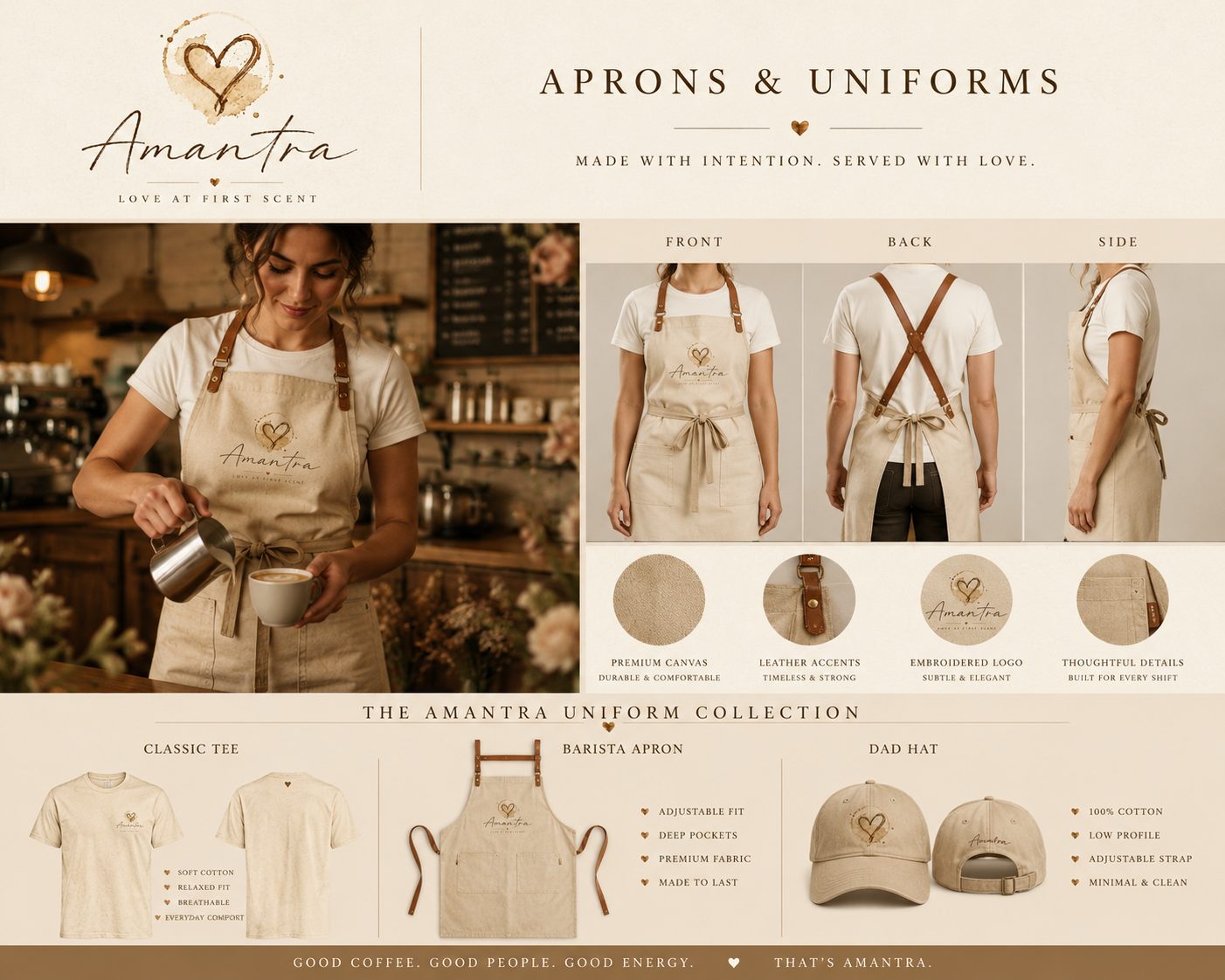 Branded staff apparel designed by Acquired Taste Studios