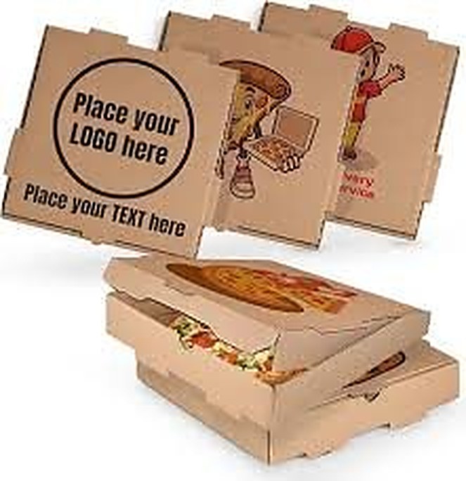 Custom printed pizza and takeout boxes